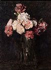 Henri Fantin-Latour Carnations in a Champagne Glass painting